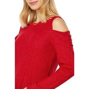 Tommy Hilfiger Red Cold Shoulder Blouse